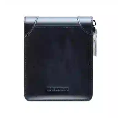 班亚奴 实用防盗刷时尚短款拉链多功能 牛皮 钱包 男款 黄棕色/咖啡色/蓝灰色/蓝色/卡其色/黑色