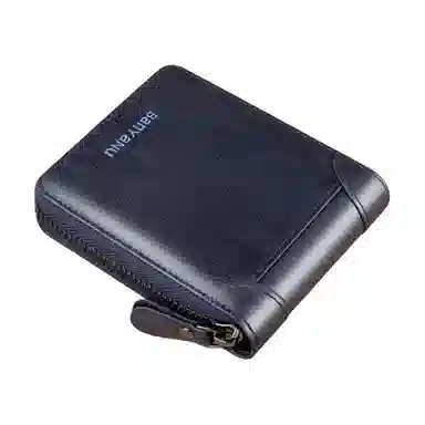 班亚奴 时尚短款多功能实用防盗刷二折款 牛皮 钱包 常规 男款 黑色/蓝色/咖啡色