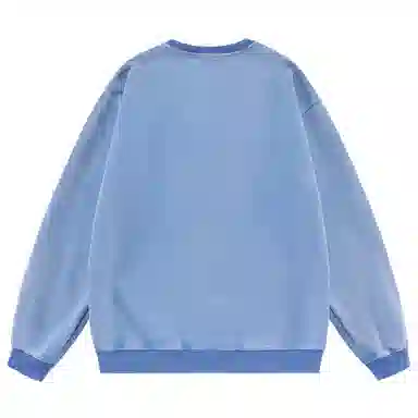 三体 太空军亚洲战舰系列 美式复古基础简约字母印花圆领套头百搭长袖重磅卫衣 男女同款