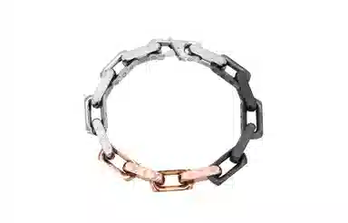 Louis Vuitton Monogram Stainless Steel Bracelet Silver