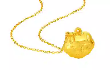 周大生 宝宝长命锁不配链平安锁小金锁 足金 按克计价 黄金吊坠 儿童款