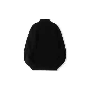 我是大卫 纯色半高领插肩袖套头针织衫 男女同款