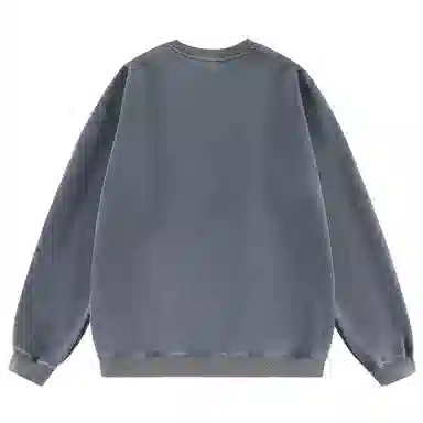 三体 太空军亚洲战舰系列 美式复古基础简约字母印花圆领套头百搭长袖重磅卫衣 男女同款