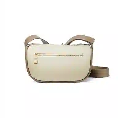 红蜻蜓 时尚潮流百搭 牛皮 饺子包女包单肩斜挎包 常规 女款 米白色