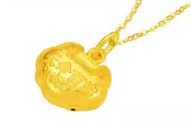 周大生 宝宝长命锁不配链平安锁小金锁 足金 按克计价 黄金吊坠 儿童款