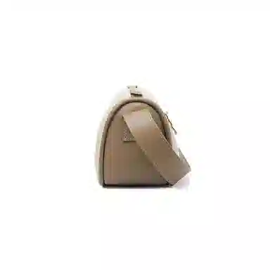 红蜻蜓 时尚潮流百搭 牛皮 饺子包女包单肩斜挎包 常规 女款 米白色