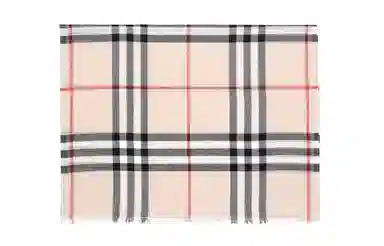 Burberry Classic Check Wool Scarf Stone