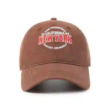 白卷 软顶宽檐街头休闲复古字母刺绣 棉 棒球帽 男女同款情侣款