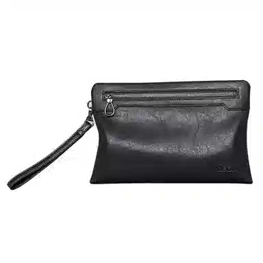 COW Large Vintage Leather Clutch Black