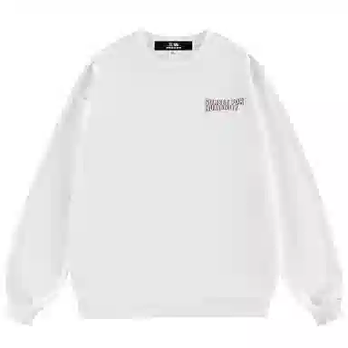 三体 字母人物印花宽松圆领套头美式复古长袖重磅卫衣 男女同款