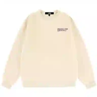 三体 字母人物印花宽松圆领套头美式复古长袖重磅卫衣 男女同款