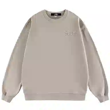 三体 字母人物印花宽松圆领套头美式复古长袖重磅卫衣 男女同款