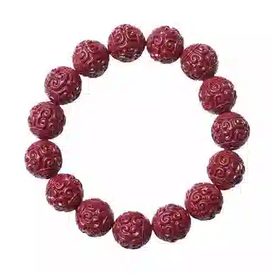 金瑞邦 新中式国潮 回纹珠 复古文玩中国风小众 再造辰砂朱砂 手串 男女同款情侣款