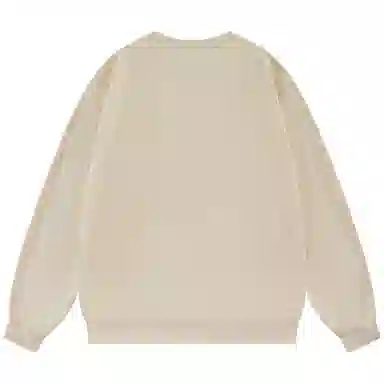 三体 字母印花休闲圆领套头宽松长袖卫衣 男女同款