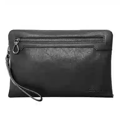 COW Large Vintage Leather Clutch Black