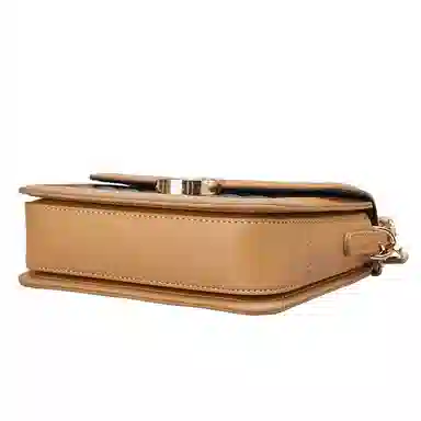 意尔康 休闲菱格 合成革 斜挎包 常规 女款 米白色/黑色