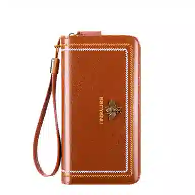 班亚奴 实用防盗刷时尚百搭小巧精致真皮大容量多卡位驾驶证卡夹一体 牛皮 卡包钱包 男女同款情侣款 黑色/绿色/酒红色/蓝色