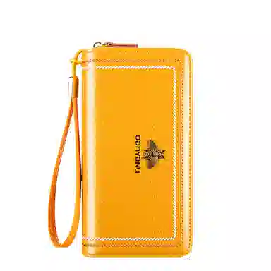 班亚奴 实用防盗刷时尚百搭小巧精致真皮大容量多卡位驾驶证卡夹一体 牛皮 卡包钱包 男女同款情侣款 黑色/绿色/酒红色/蓝色