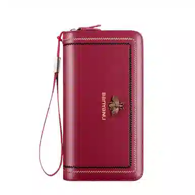 班亚奴 实用防盗刷时尚百搭小巧精致真皮大容量多卡位驾驶证卡夹一体 牛皮 卡包钱包 男女同款情侣款 黑色/绿色/酒红色/蓝色