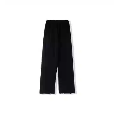 我是大卫 条纹阔腿合身系带休闲裤 男女同款