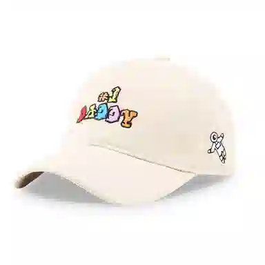 白卷 软顶户外街头休闲透气趣味字母刺绣 棉 棒球帽 男女同款情侣款