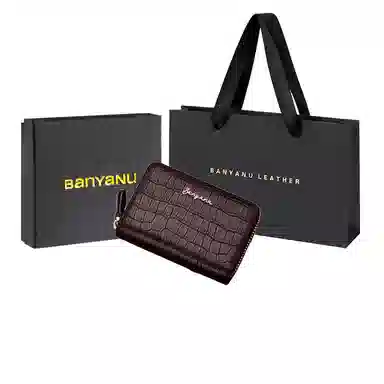 班亚奴 实用防盗刷时尚多功能多卡位防消磁卡套驾驶证卡夹 头层牛皮 卡包钱包 男女同款情侣款 黑色/咖啡色