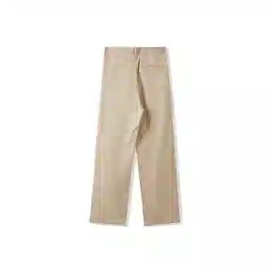 我是大卫 双褶皱阔腿宽松休闲裤 男女同款 卡其色