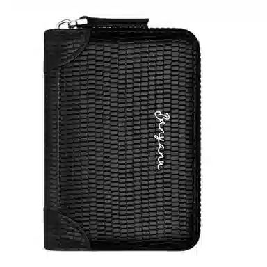 班亚奴 实用防盗刷时尚多功能多卡位防消磁卡套驾驶证卡夹 头层牛皮 卡包钱包 男女同款情侣款 黑色/咖啡色