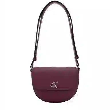 Calvin Klein Metal Letter Saddle Bag Purple