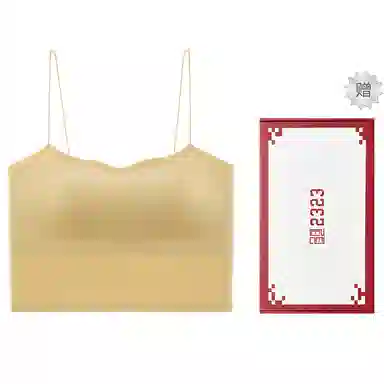 二三二三 拼接舒适无痕透气免穿文胸内搭无钢圈聚拢上托带胸垫美背吊带 女款 礼盒装