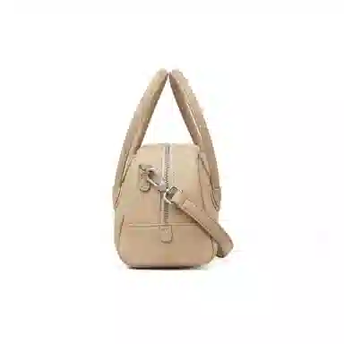 红蜻蜓 复古纯色时尚 超纤合成革 单肩包斜挎包 小号 女款 饼干杏/黑色