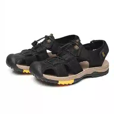 季公羊 牛皮革 防滑耐磨 舒适百搭 沙滩凉鞋 男款