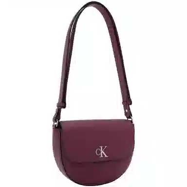 Calvin Klein Metal Letter Saddle Bag Purple
