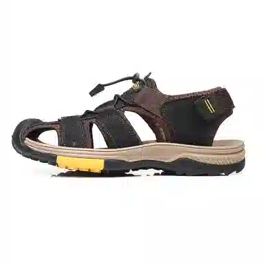 季公羊 牛皮革 防滑耐磨 舒适百搭 沙滩凉鞋 男款