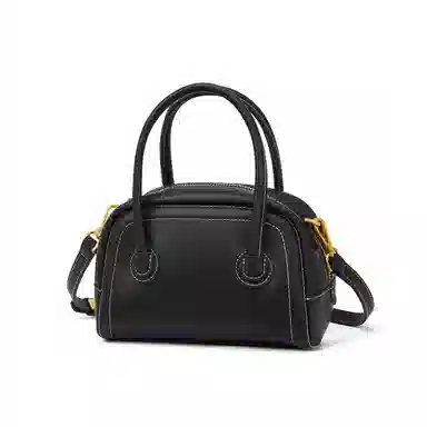 红蜻蜓 复古纯色时尚 超纤合成革 单肩包斜挎包 小号 女款 饼干杏/黑色