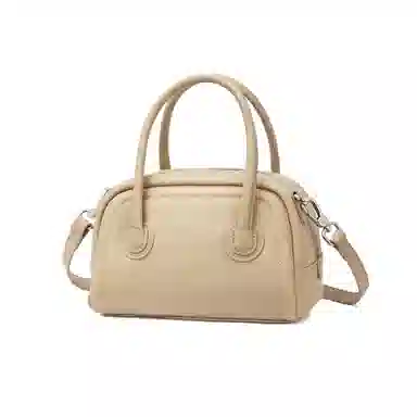 红蜻蜓 复古纯色时尚 超纤合成革 单肩包斜挎包 小号 女款 饼干杏/黑色