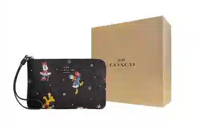 COACH x Disney Corner Zip 16 Logo