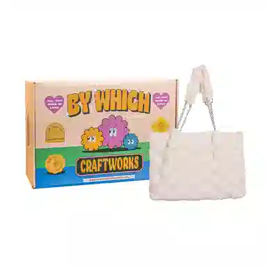 Bywhich Checkered Tote Bag White