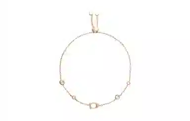 COACH Fine Jewelry Letter Zircon Gold Bracelet