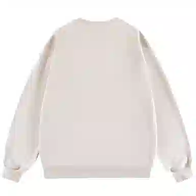 三体 文明符号系列 简约百搭休闲基础趣味字母印花宽松圆领套头长袖卫衣 男女同款