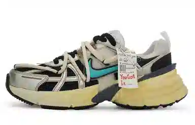 Nike V2K Run Black Silver Blue Yellow