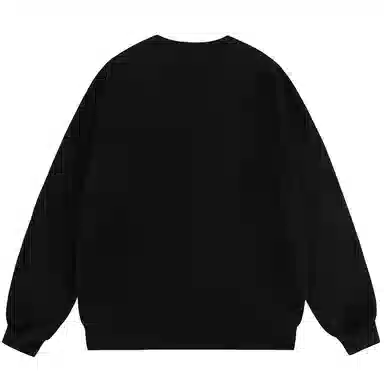 三体 文明符号系列 简约百搭休闲基础趣味字母印花宽松圆领套头长袖卫衣 男女同款