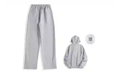 我是大卫 基础款纯色垂感直筒系带中腰卫裤休闲裤 男女同款