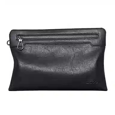 COW Large Vintage Leather Clutch Black