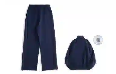 我是大卫 纯色简约基础款宽松休闲裤 男女同款 深蓝色