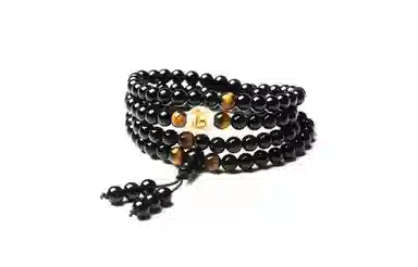 百利金 十二生肖 创意设计国潮新中式复古简约精致个性大气轻奢时尚转运手饰 黑曜石 玉石手串 男女同款情侣款