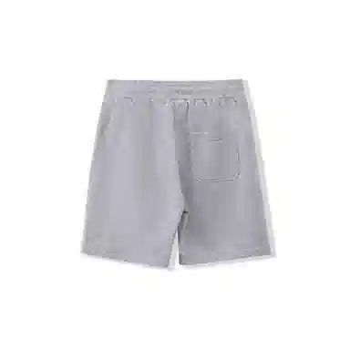 我是大卫 简约纯色系带直筒中腰薄款休闲短裤 男女同款