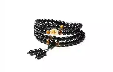 百利金 十二生肖 创意设计国潮新中式复古简约精致个性大气轻奢时尚转运手饰 黑曜石 玉石手串 男女同款情侣款