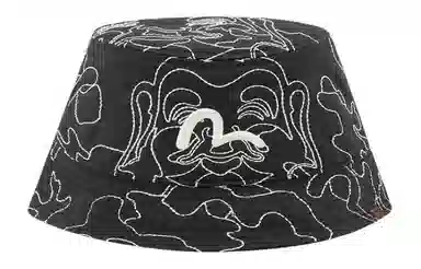 EVISU Bucket Hat Black