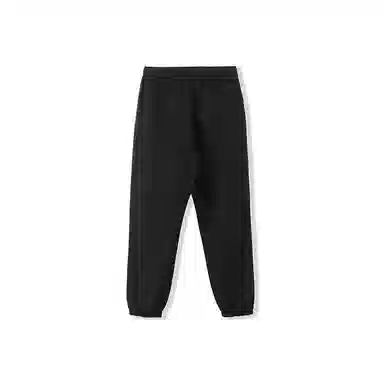 我是大卫 纯色宽松中腰束脚休闲裤 男女同款